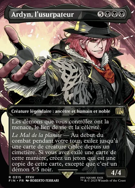 Ardyn, l'usurpateur, carte Magic FIN 315 — extension Final Fantasy