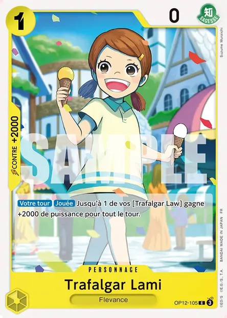Trafalgar Lami, carte One Piece OP12-105 — extension L'HÉRITAGE DU MAÎTRE