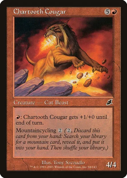 Chartooth Cougar, Magic card SCG 84 — Scourge set