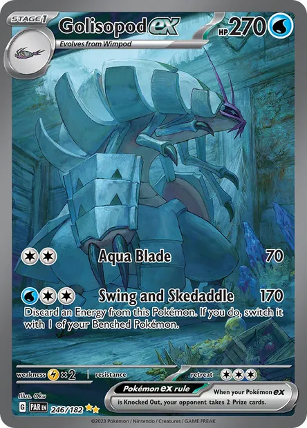 Golisopod ex, Pokémon card PAR 246 — Paradox Rift set