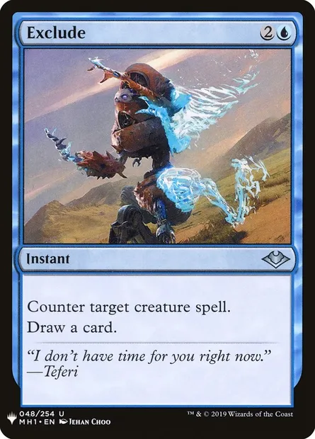 Exclude, Magic card PLST MH1-48 — The List set