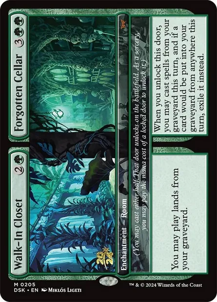 Walk-In Closet // Forgotten Cellar, Magic card PDSK 205s — Duskmourn: House of Horror Promos set