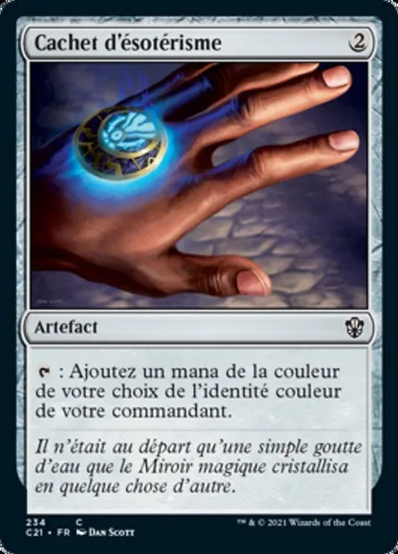 Cachet d'ésotérisme, carte Magic C21 234 — extension Commander 2021