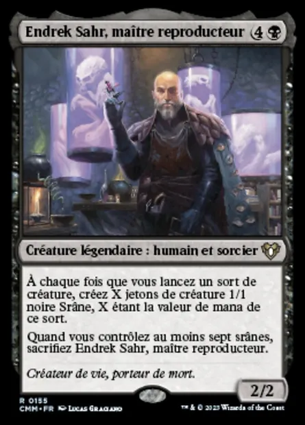 Endrek Sahr, maître reproducteur, carte Magic CMM 155 — extension Commander Masters