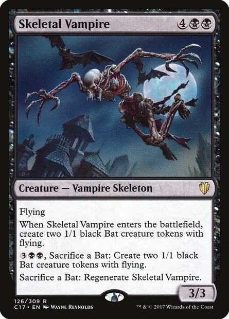Skeletal Vampire, Magic card C17 126 — Commander 2017 set