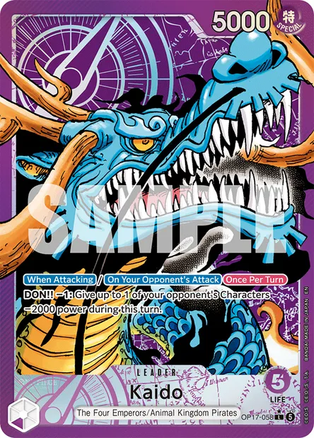 Kaido, One Piece card OP17-058 — THE WORLD’S STRONGEST WARRIORS set