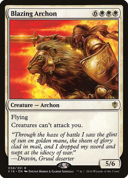 Blazing Archon, Magic card C16 58 — Commander 2016 set