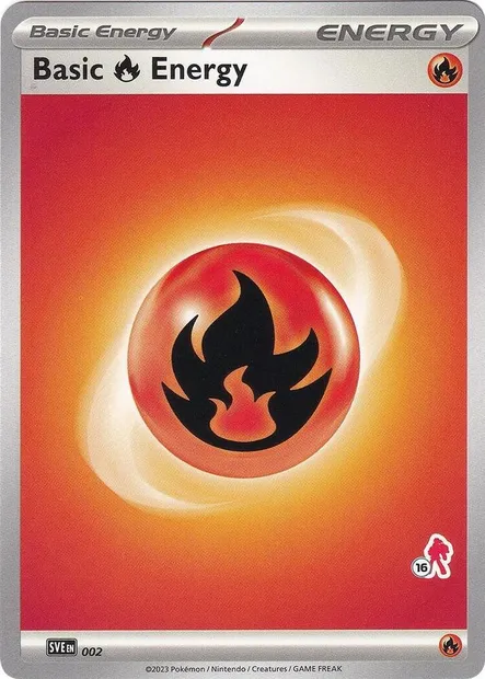 Basic Fire Energy, Pokémon card BA24 002-16 — Battle Academy 2024 set