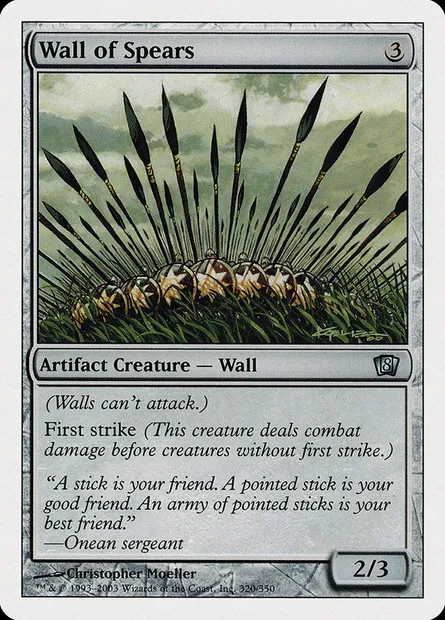 Wall of Spears, Magic card 8ED 320 — Eighth Edition set