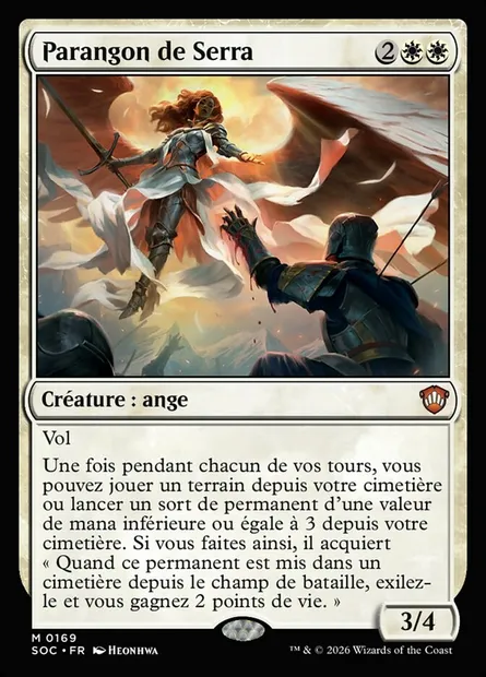 Parangon de Serra, carte Magic SOC 169 — extension Secrets of Strixhaven Commander