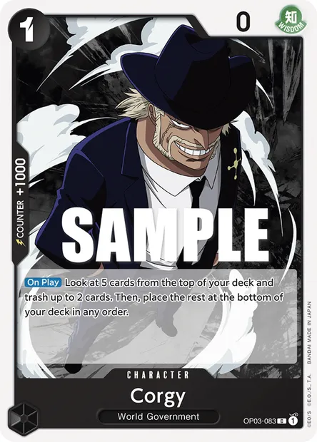 Corgy, carte One Piece OP03-083 — extension PILLARS OF STRENGTH
