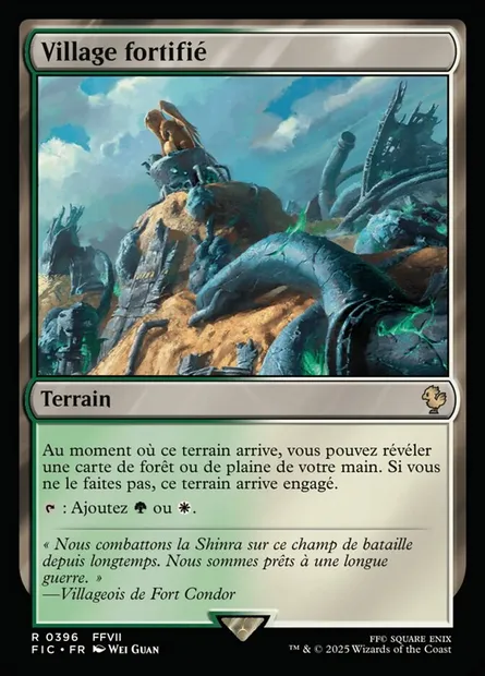 Village fortifié, carte Magic FIC 396 — extension Final Fantasy Commander