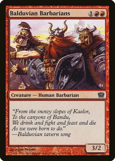 Balduvian Barbarians, Magic card 9ED 174★ — Ninth Edition set