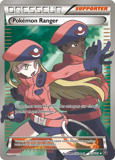 Pokémon Ranger, carte Pokémon STS 113 — extension Offensive Vapeur