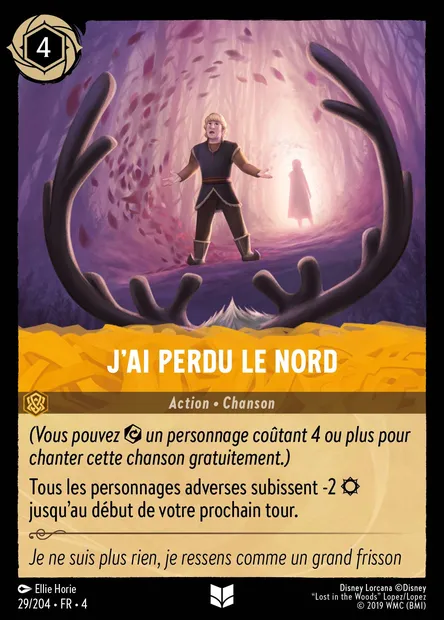 J'ai perdu le Nord, carte Disney Lorcana CH4-029 — extension Le Retour d'Ursula