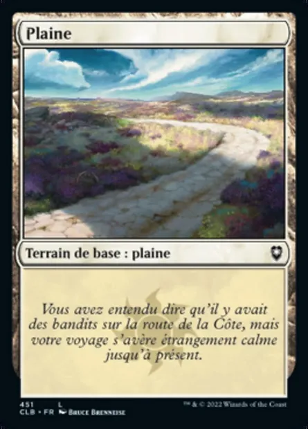 Plaine, carte Magic CLB 451 — extension Commander Légendes : la bataille de la Porte de Baldur