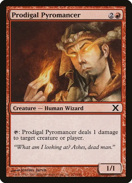 Prodigal Pyromancer, Magic card 10E 221 — Tenth Edition set