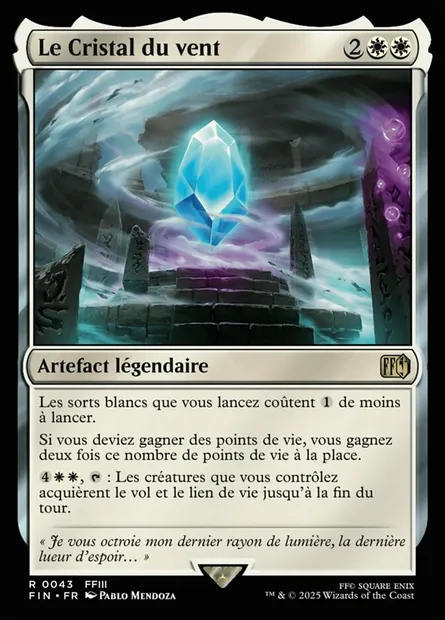 Le Cristal du vent, carte Magic FIN 43 — extension Final Fantasy