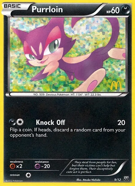 Chacripan, carte Pokémon MCD12 9 — extension Collection McDonald's 2012