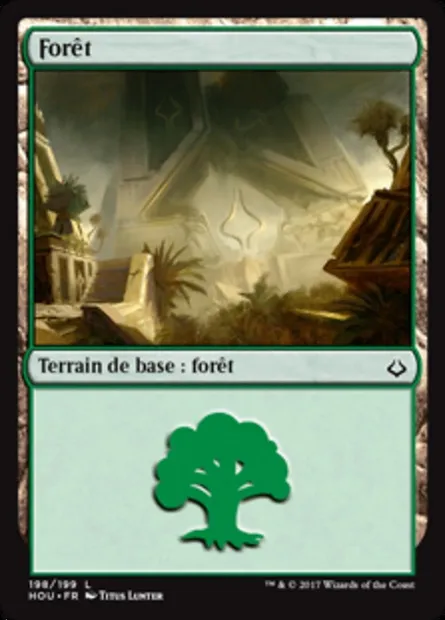 Forêt, carte Magic HOU 198 — extension L’âge de la destruction