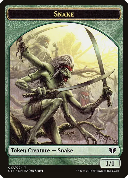 Snake, Magic card TC15 17 — Commander 2015 Tokens set