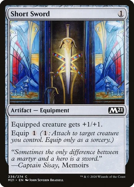 Short Sword, Magic card M21 236 — Core Set 2021 set