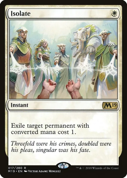 Isolate, Magic card M19 17 — Core Set 2019 set