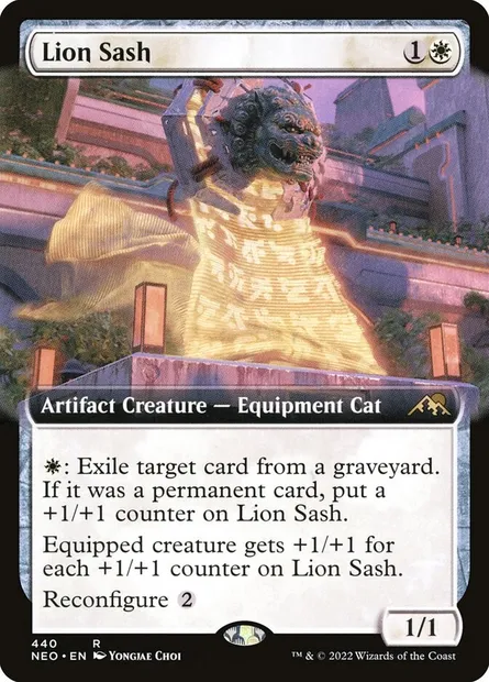 Lion Sash, Magic card NEO 440 — Kamigawa: Neon Dynasty set