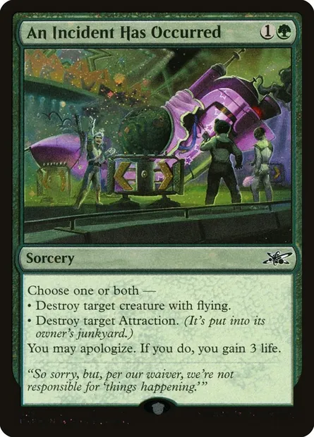 An Incident Has Occurred, Magic card UNF 429 — Unfinity set