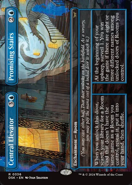 Central Elevator // Promising Stairs, Magic card DSK 336 — Duskmourn: House of Horror set