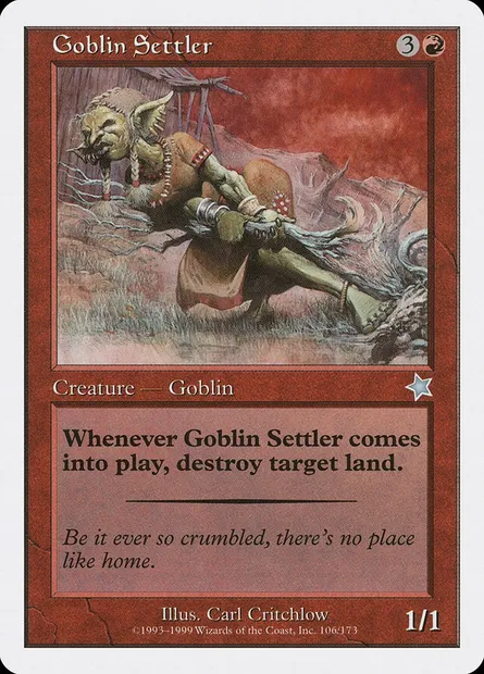 Goblin Settler, carte Magic S99 106 — extension Starter 1999