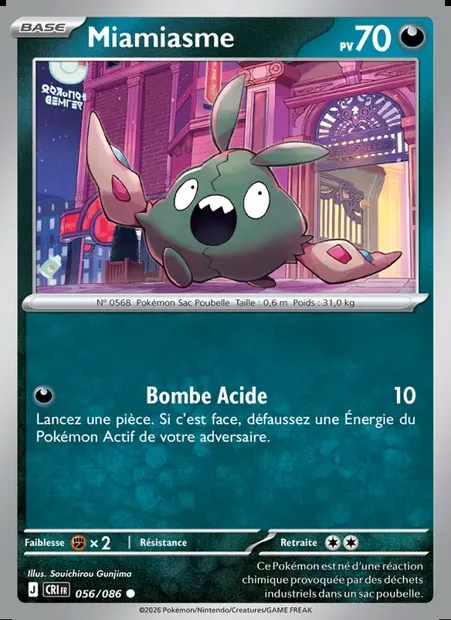 Miamiasme, carte Pokémon CRI 056 — extension Chaos Ascendant