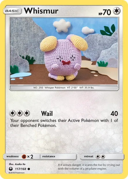 Whismur, Pokémon card CES 117 — Celestial Storm set