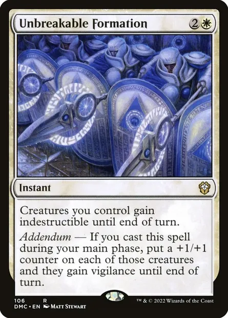 Unbreakable Formation, Magic card DMC 106 — Dominaria United Commander set