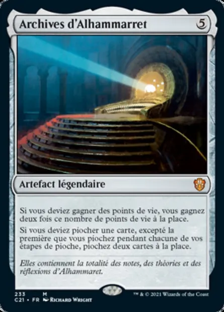 Archives d'Alhammarret, carte Magic C21 233 — extension Commander 2021
