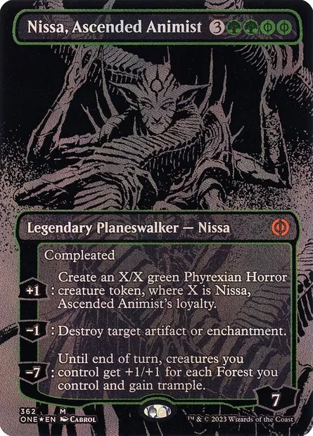 Nissa, Ascended Animist, Magic card ONE 362 — Phyrexia: All Will Be One set
