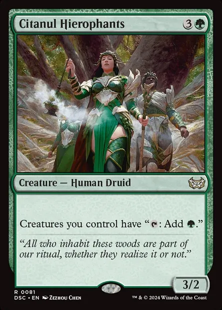 Citanul Hierophants, Magic card DSC 81 — Duskmourn: House of Horror Commander set