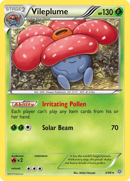 Vileplume, Pokémon card AOR 3 — Ancient Origins set