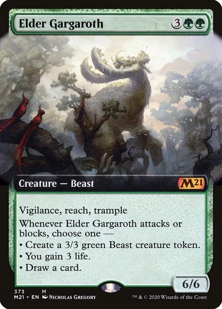 Elder Gargaroth, Magic card M21 373 — Core Set 2021 set