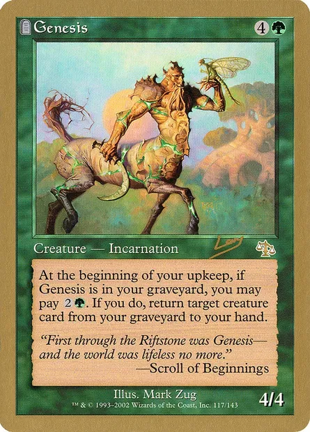 Genesis, Magic card WC02 rl117 — World Championship Decks 2002 set