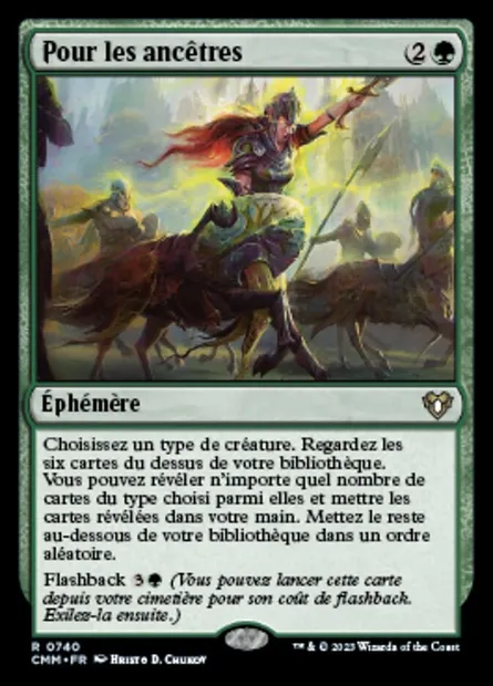 Pour les ancêtres, carte Magic CMM 740 — extension Commander Masters