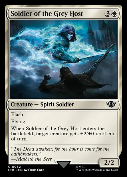 Soldier of the Grey Host, Magic card LTR 32 — The Lord of the Rings: Tales of Middle-earth set