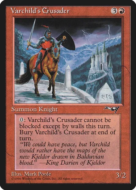 Varchild's Crusader, Magic card ALL 82a — Alliances set