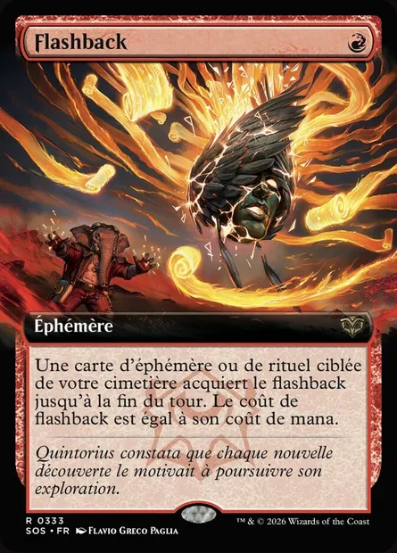 Flashback, carte Magic SOS 333 — extension Secrets of Strixhaven