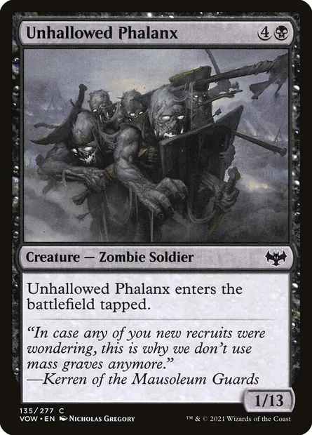 Unhallowed Phalanx, Magic card VOW 135 — Innistrad: Crimson Vow set