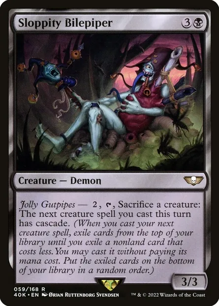 Sloppity Bilepiper, Magic card 40K 59 — Warhammer 40,000 Commander set