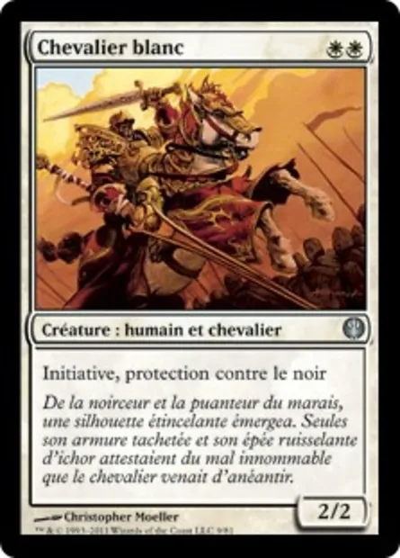 Chevalier blanc, carte Magic DDG 9 — extension Duel Decks: Knights vs. Dragons