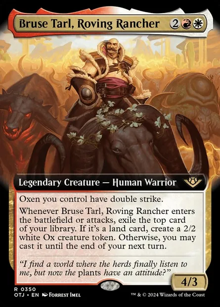 Bruse Tarl, Roving Rancher, Magic card OTJ 350 — Outlaws of Thunder Junction set
