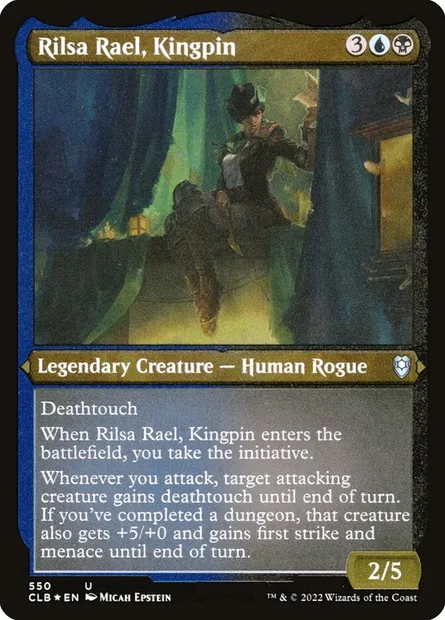 Rilsa Rael, caïd, carte Magic CLB 550 — extension Commander Légendes : la bataille de la Porte de Baldur