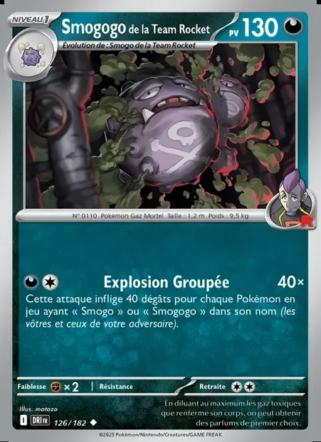 Smogogo de la Team Rocket, carte Pokémon DRI 126 — extension Rivalités Destinées